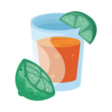 Beyaz yerine tekila bardağı.