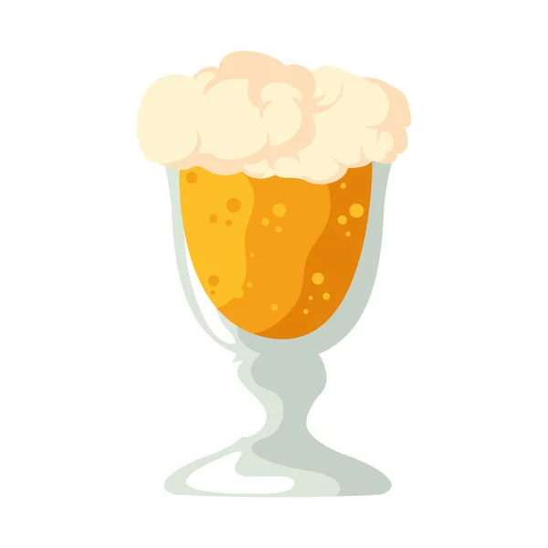 Golden Beer Mug White — Vector de stock