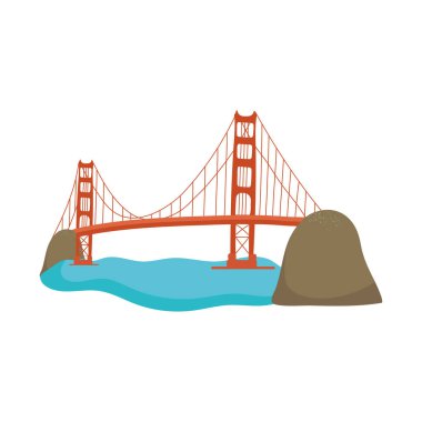 golden gate design over white
