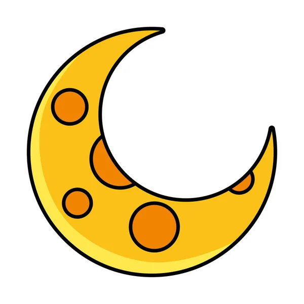 Yellow Moon Dots White — Vector de stock