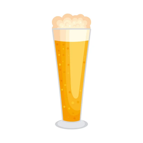 Beer Glass Design White — Stock Vector