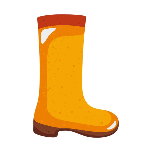 Orange Boot Design White — Vetor de Stock