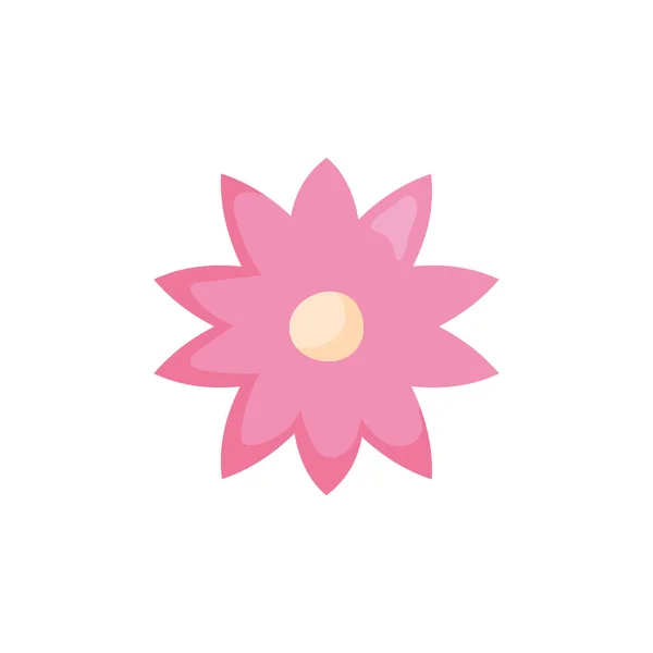 Roze Bloem Illustratie Wit — Stockvector