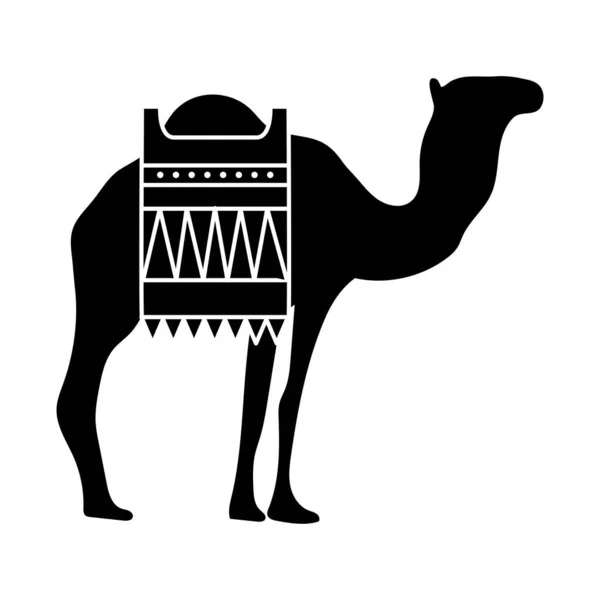 Black Camel Icon White —  Vetores de Stock