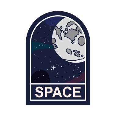 Ay ile uzay simgesi çizimi