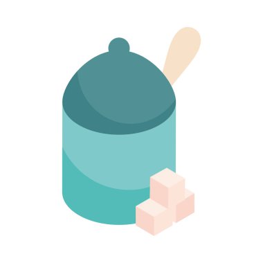 Şeker kabı tasarımı beyaz üzerine