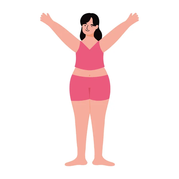 Glad Lady Illustration Underwear — Image vectorielle