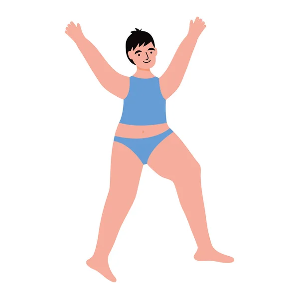 Happy Woman Image Underwear — Image vectorielle