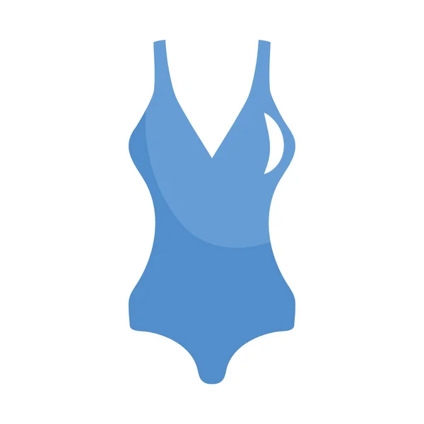 Blue Swimsuit Design White — Stockvector