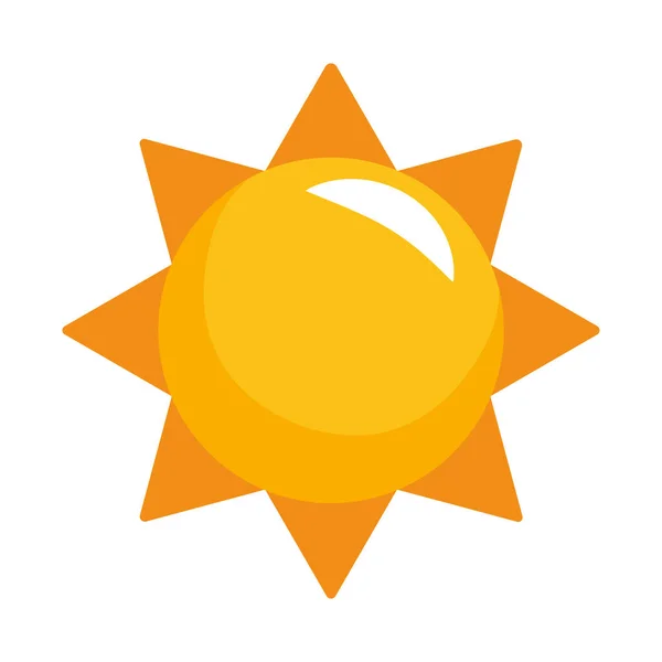 Bright Sun Icon White — ストックベクタ