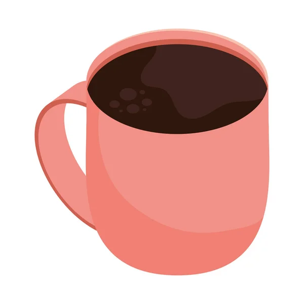 Pink Coffee Cup White — Vector de stock