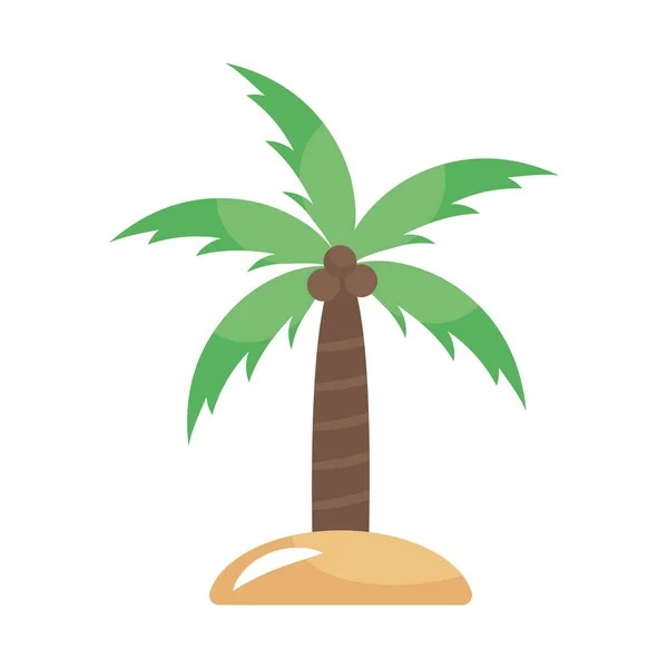 Кокосовые Пальмы Дизайн Поверх Белого — стоковый вектор