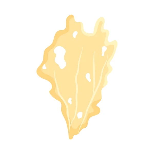 Yellow Coral Icon White Background — Stock vektor