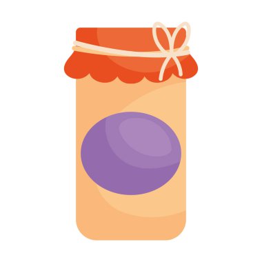 Beyaz arka planda cem kavanozu simgesi