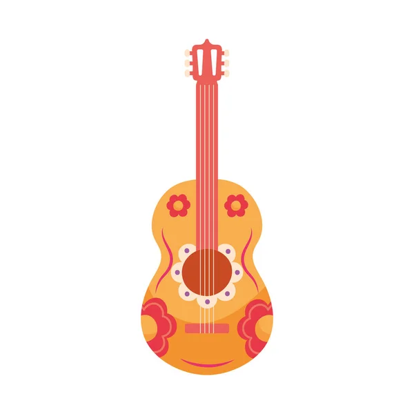 Icono Guitarra Colorido Sobre Fondo Blanco — Vector de stock