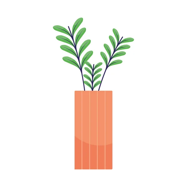 Plant Large Pot White Background — ストックベクタ
