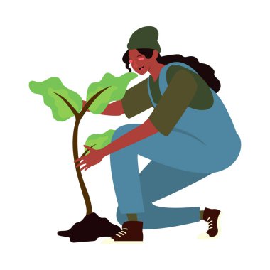 Beyaz üzerine dizayn eken kadın