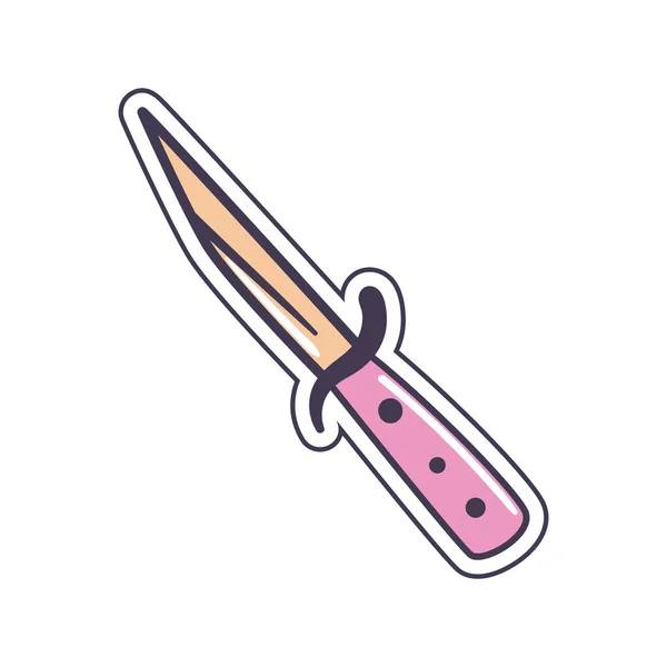 Flat Pink Jackknife Design White — Stock vektor