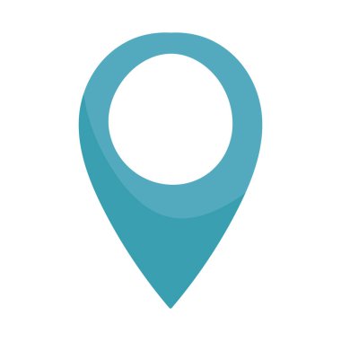 konumu PIN simgesi beyaz arka plan üzerinde