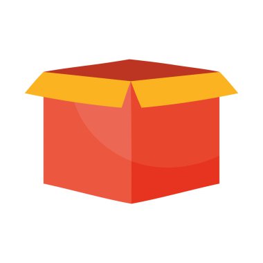 Beyaz arka plan üzerine açık kutu simgesi