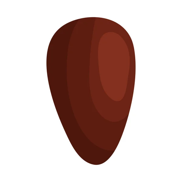 Pecan Icon White Background — Archivo Imágenes Vectoriales