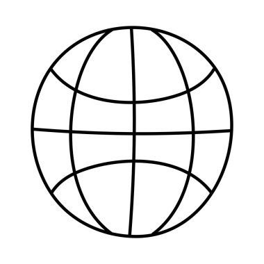 Beyaz arkaplanda genel küre simgesi