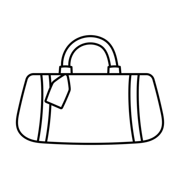 Luggage Handbag Icon White Background — Stok Vektör