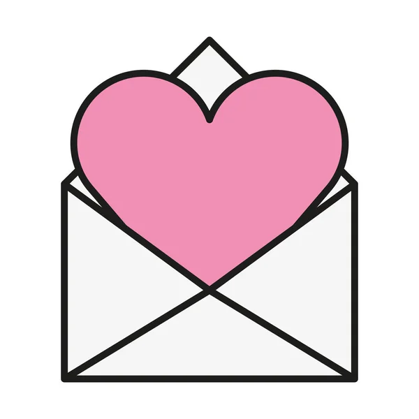 Envelope Big Pink Heart — Stock vektor