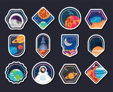 bue arkaplanındaki boşluk rozetleri simgesi