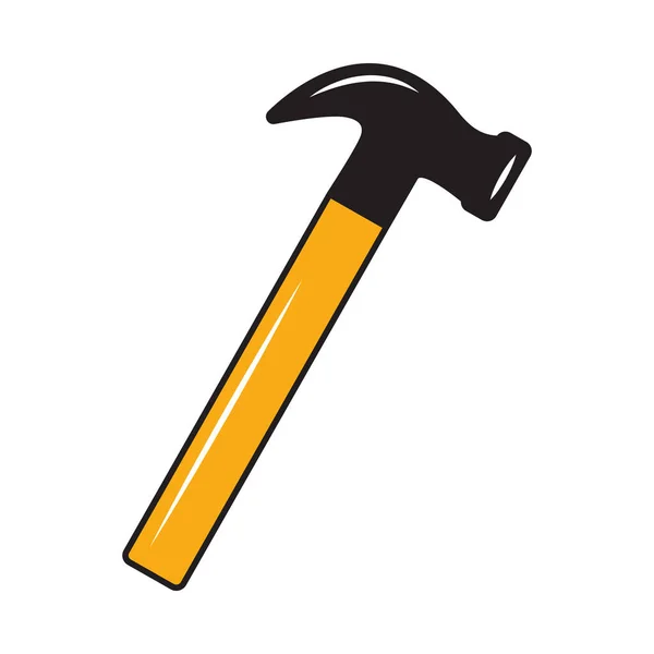 Hammer Werkzeug Symbol Auf Weißem Hintergrund — Stockvektor