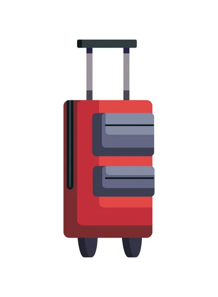 Flat Red Trolley Case White — Διανυσματικό Αρχείο