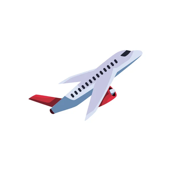 Projeto Plano Avião Sobre Branco —  Vetores de Stock