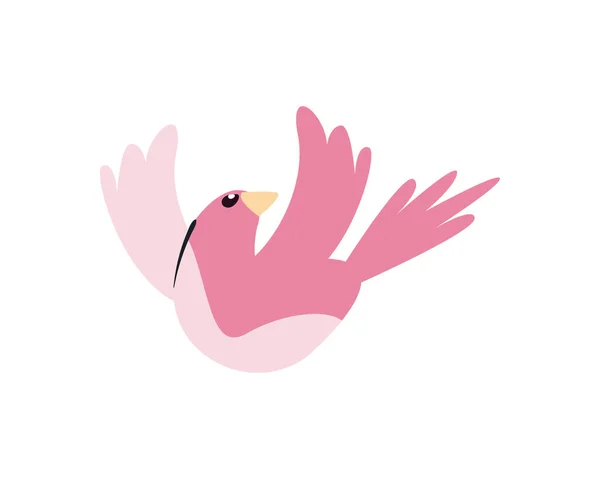 Flat Pink Dove White — Wektor stockowy