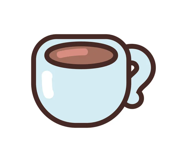 Flat Coffee Cup White — Image vectorielle