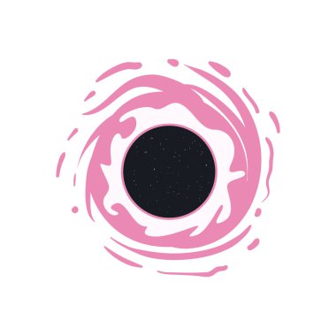 düz kara delik beyaz üzerine