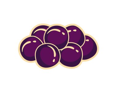 düz acai tasarımı beyaz üzerine