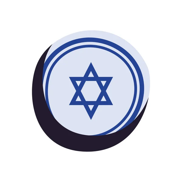 Знаки Отличия Плоского Израиля Над Белым — стоковый вектор