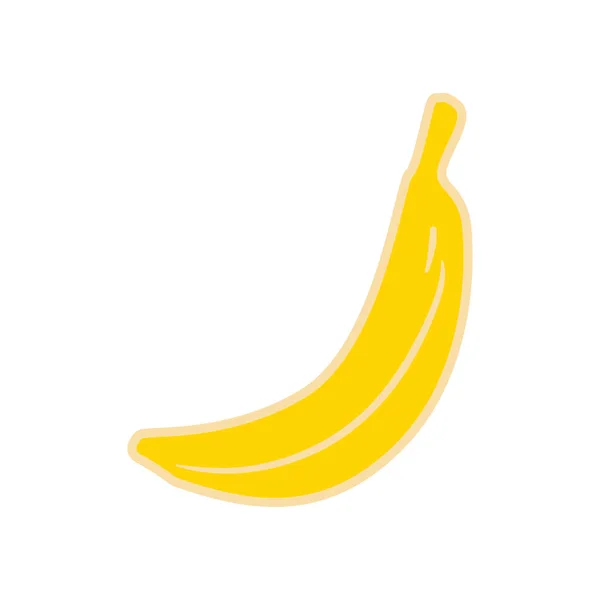 Flaches Bananenmuster Über Weiß — Stockvektor