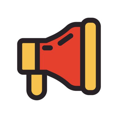 düz megafon tasarımı beyaz üzerine