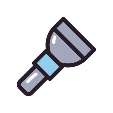 beyaz üzerine düz el feneri çizimi