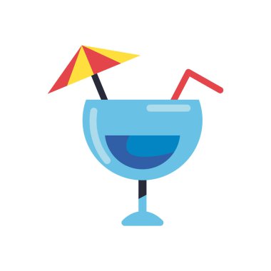 beyaz üzerine düz kokteyl tasarımı