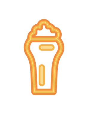 Düz neon içecekler beyazın üstünde