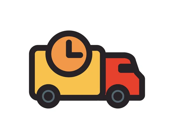 Flat Fast Delivery Icon White — Vector de stock