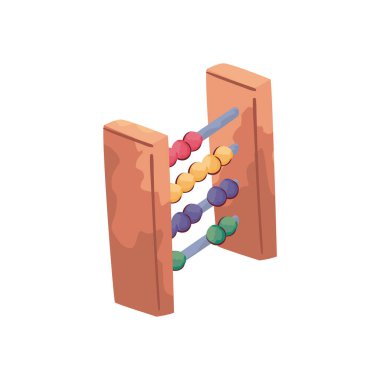 beyaz üzerinde düz abaküs tasarımı