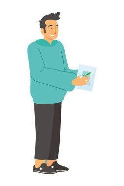 man with vote over white