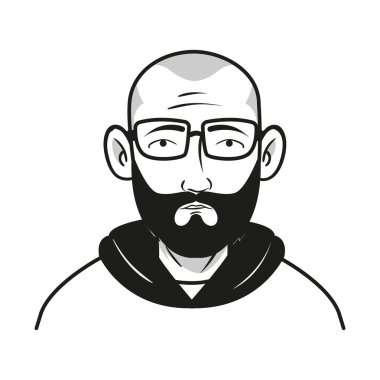 cool guy illustration over white