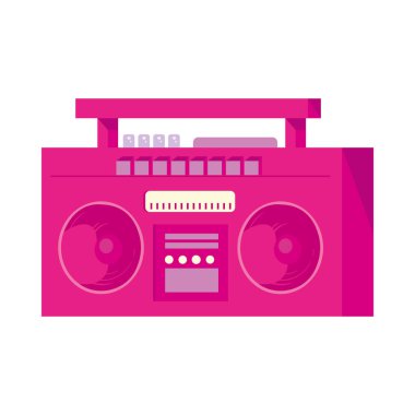 pink speaker design over white