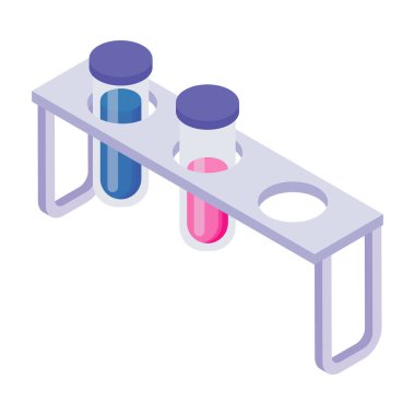 isometric medical flasks over white