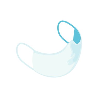 isometric medical mask over white