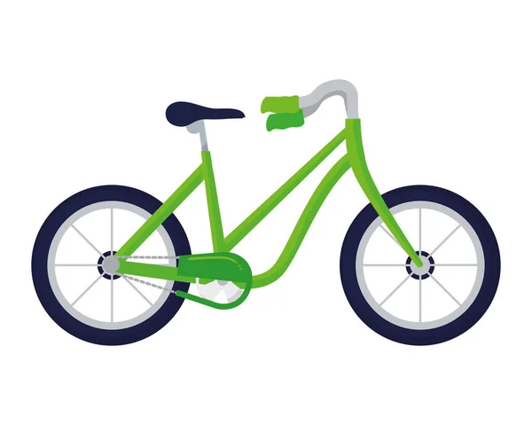 白色上方的绿色自行车设计 — 图库矢量图片